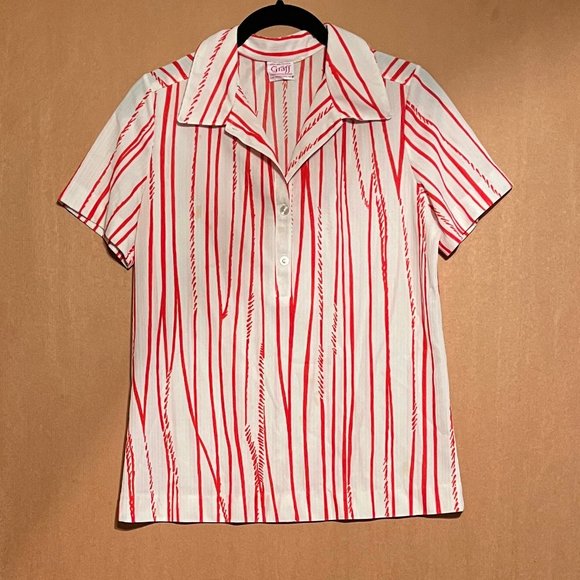 Vintage Red and white striped shirt - Picture 1 of 3